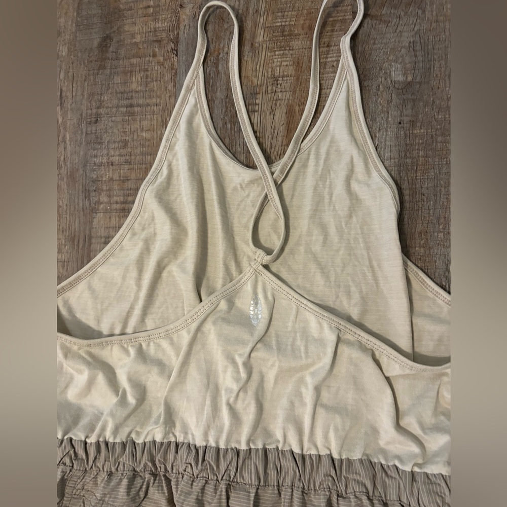 Free People Back Packer Onesie In Muted Beige.  Size M. - Picture 8 of 14